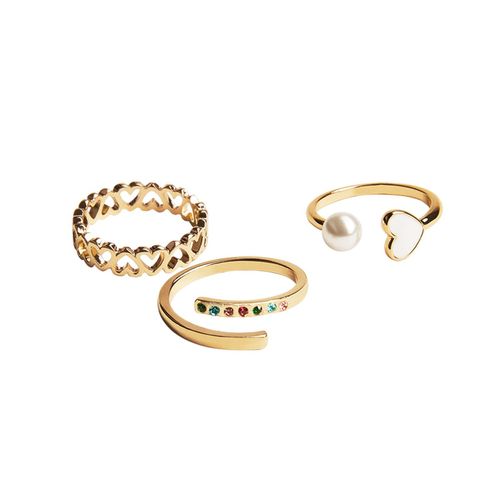 Set De Anillos Glowing Chic x3