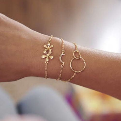 Set de Pulseras Flower Glamour x3